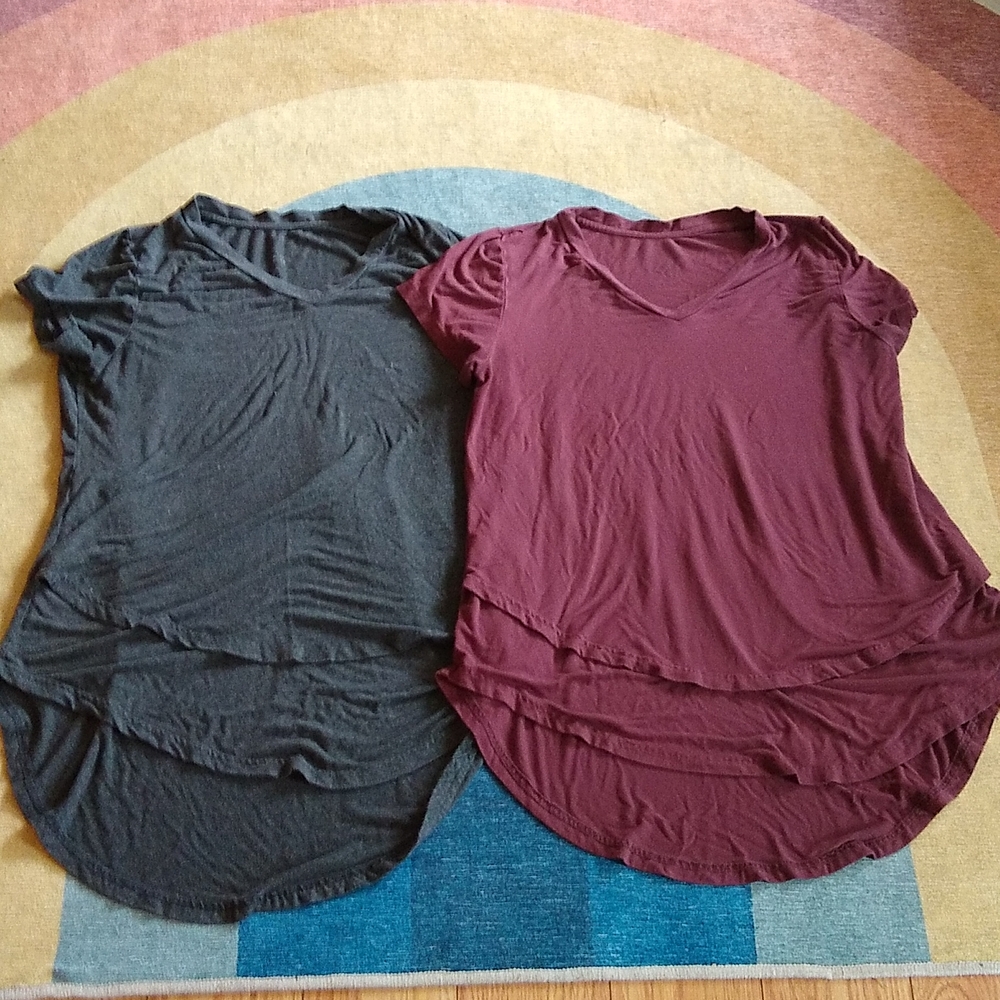 Set of Nursing/Breastfeeding V-Neck Tees